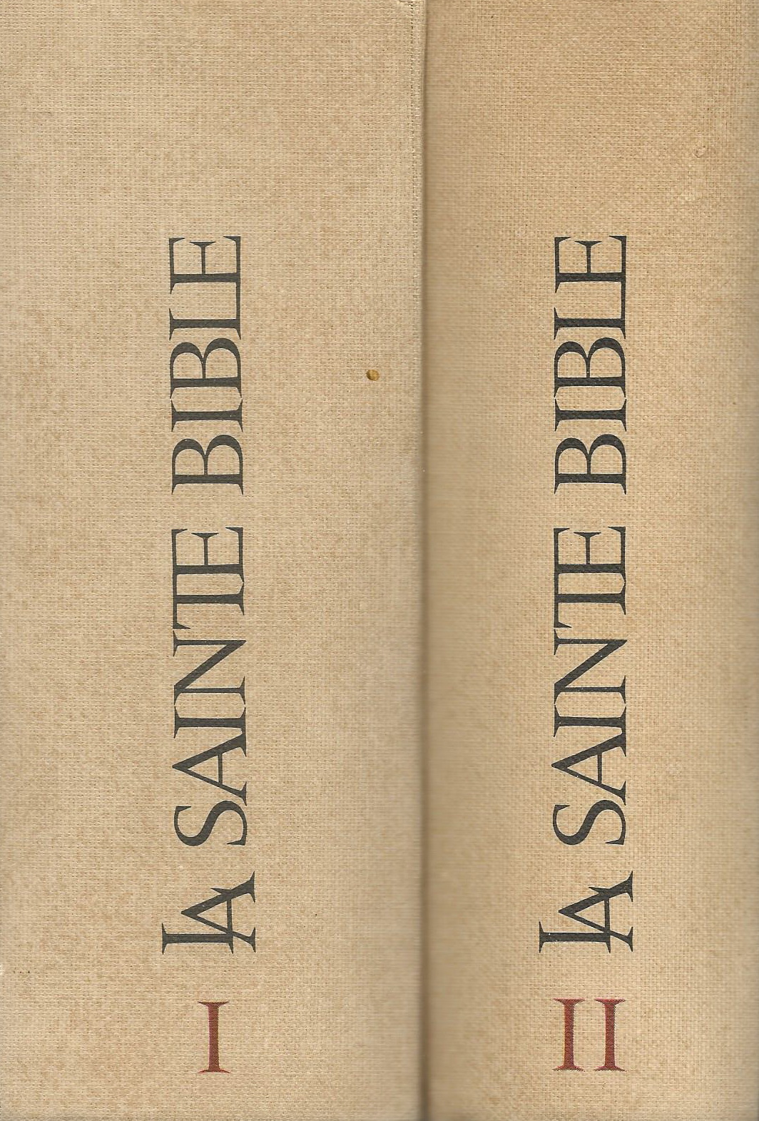 La Sainte Bible en 2 tomes 1962 Bibliorama