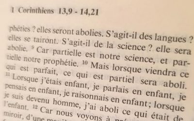 1 Corinthiens 13.10 : Qui est ce parfait ?