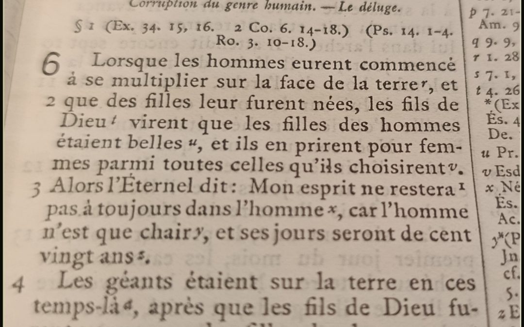 Genèse 6.3 : Que sont ces 120 ans ?